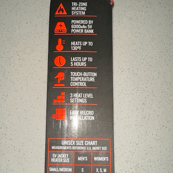 NWT ActionHeat 5V Battery Heated Jacket Insert 5hrs Hiking/Outdoors L/XL 😎 - Picture 7 of 10
